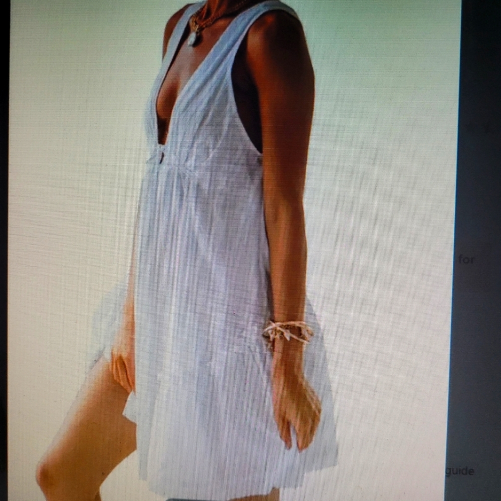 NIB/ White V- Neck Dress